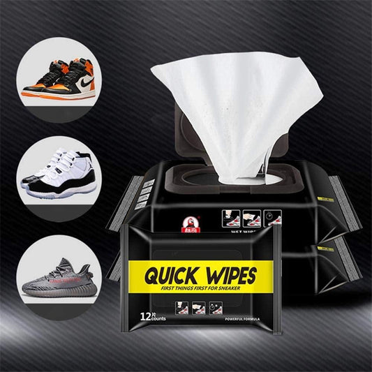 Shoe Tissue Disposable Sneaker Wipes Cleaner – 12 Pieces/Pack for Quick Shoe & Sneaker Cleaning