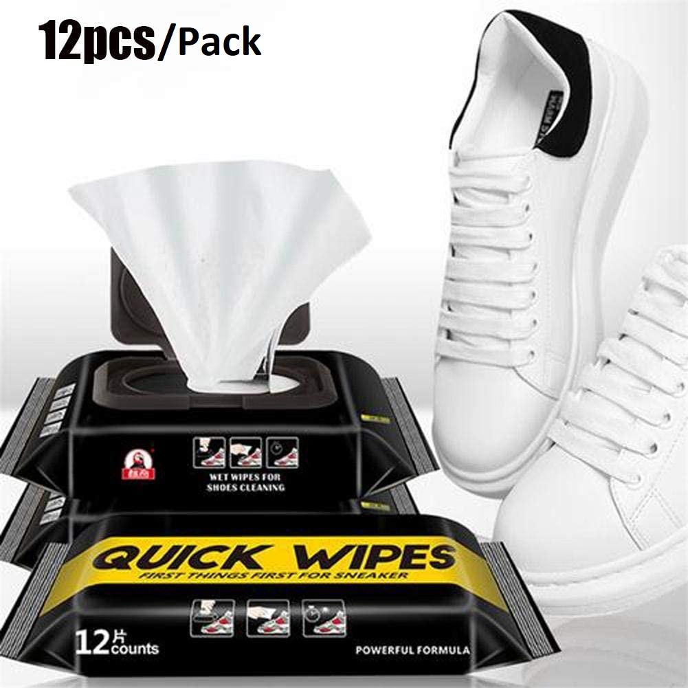 Shoe Tissue Disposable Sneaker Wipes Cleaner – 12 Pieces/Pack for Quick Shoe & Sneaker Cleaning